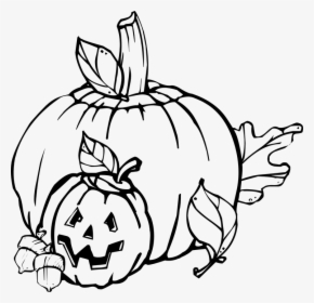 Pumpkin Clipart Apple - Halloween Clip Art Black And White, HD Png Download, Free Download