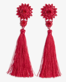 Earrings With Stones And Tassels Red - Earrings, HD Png Download, Free Download