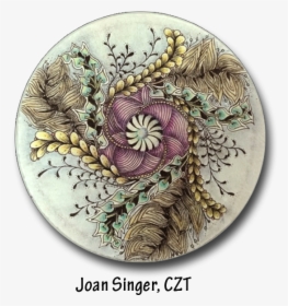Zendala By Joan Singer, Czt - Zentangle Round Tiles, HD Png Download, Free Download