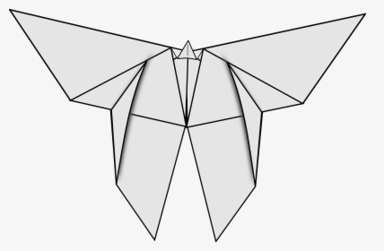 Free Coloring Pages Origami Gratis - Butterfly Origami Png, Transparent Png, Free Download