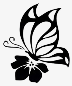 Illustration And Vector Arts - Butterfly On Flower Decal, HD Png Download, Free Download