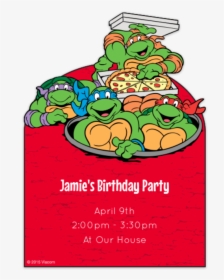 Boy Birthday Ninja Turtles Invitations, HD Png Download, Free Download