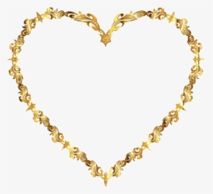 Golden Heart Frame .png, Transparent Png, Free Download