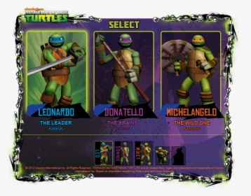 Character Selection Menu - Roblox Tmnt, HD Png Download, Free Download