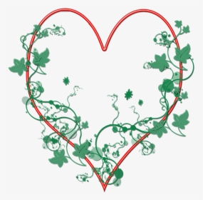 Heart, Ranke, Nature, Romance, Plant, Deco, Decorative - Nature Heart Png, Transparent Png, Free Download