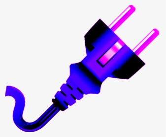 #plug #plugged #unplugged #cable #unplug #purple #blue - Plug Png, Transparent Png, Free Download