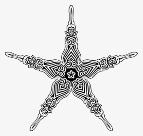 Ornate Flourish Design 10 Clip Arts - Ornate Clip Art Star, HD Png Download, Free Download