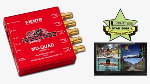 Decimator Md Quad 3g/hd/sd Sdi Quad Split - Decimator Md Quad, HD Png Download, Free Download