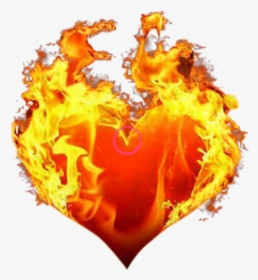 #flaming #heart #fiery - Fire Heart Png Hd, Transparent Png, Free Download