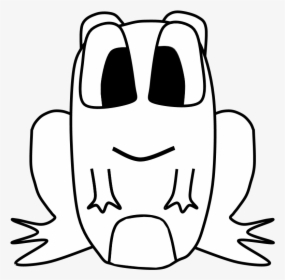 Frog, Toad, Big Eyes, Black And White, Cartoon Animal - Bufo, HD Png Download, Free Download