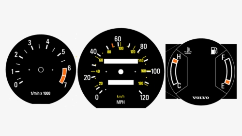 Volvo 240 Gauge Faces - Lampu Peringatan Sistem Bahan Bakar Diesel, HD Png Download, Free Download