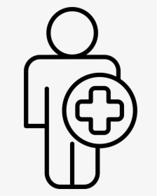 Cross In A Circle On A Human Body Silhouette - Portable Network Graphics, HD Png Download, Free Download