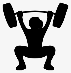 Silhouette, Body Building, Muscular Build, Crouching - Man Lifting Weights Emoji, HD Png Download, Free Download