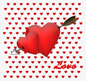 Valentine Heart And Decor - Labios Lengua Vector, HD Png Download, Free Download