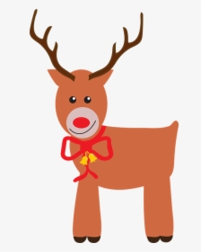 Reindeer, Christmas, Deer, Santa, Winter, Cute, Xmas - Cartoon, HD Png Download, Free Download
