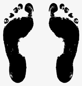Footprint Foot Feet Step Food Baby Isolated - Footprint Black And White, HD Png Download, Free Download