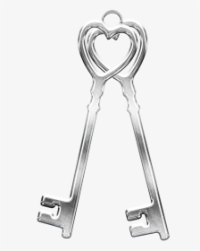 Key, Metal, Silver, Texture, Jewel, Graphic, Decorative - Heart, HD Png Download, Free Download
