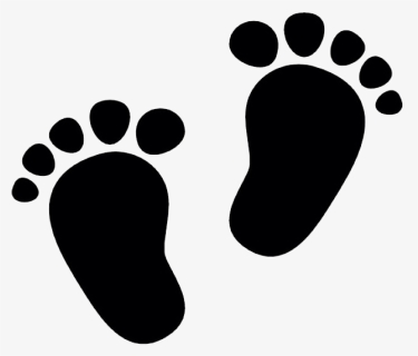Footprint Infant Clip Art - Baby Feet Silhouette, HD Png Download, Free Download