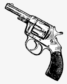 Gun, Revolver, Pistol, Weapon, Handgun, Western, Tattoo - Revolver Clip Art, HD Png Download, Free Download