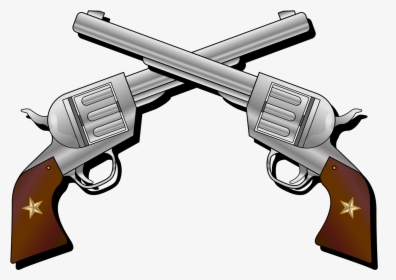 Png Royalty Free Stock Pistol Clipart Free On Dumielauxepices - Six Shooter Guns Clipart, Transparent Png, Free Download