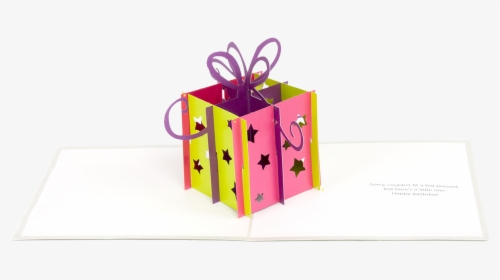 Present With Bow Pop Up Card - Present Paper Pop Cards, HD Png Download, Free Download