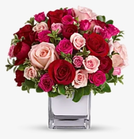 Love Medley Roses Bouquet - December Birthday Flower Arrangements, HD Png Download, Free Download