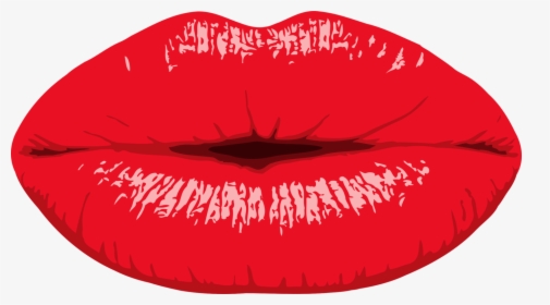 Neck,organ,eyelash - Kissing Red Lips Png, Transparent Png, Free Download