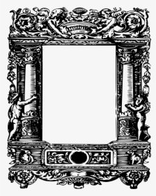 Ornate Curly Column Frame - Historical Photo Frames Png, Transparent Png, Free Download
