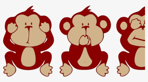 Reindeer Clipart Evil - 3 Wise Monkeys Cartoon, HD Png Download, Free Download