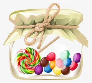 Jellies Clipart Lolly Jar - Candy Jar Clipart, HD Png Download, Free Download