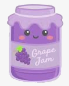 #cute #grape #jelly #jar #freetoedit - Cute Jam Jar Vector, HD Png Download, Free Download