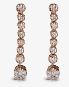18 Ct Rose Gold Diamond Earrings - Earrings, HD Png Download, Free Download