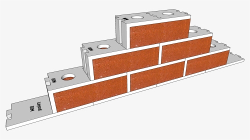 Single Wythe Wall Section - Brickwork, HD Png Download, Free Download
