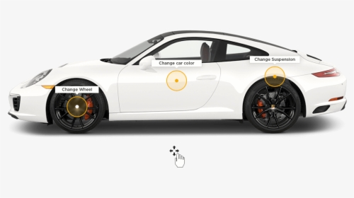 2d Pro-tuner Car - Porsche 911 Png, Transparent Png, Free Download