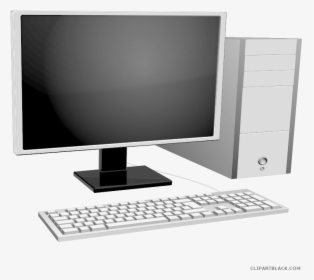 Free Computer Keyboard Clipart Svg Freeuse Library - Computers Monitor Clip Art, HD Png Download, Free Download