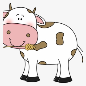 Free Cow Clipart Free Cow Clip Art Cow With Wheat In - Cow Clipart Transparent Background, HD Png Download, Free Download