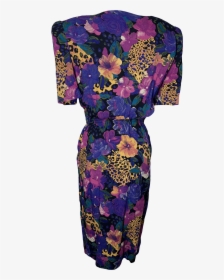 Floral Mixed Pattern Purple Dress By Positive Attitude - Day Dress, HD Png Download, Free Download