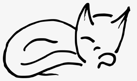 14 Simple Cute Cats Png Transparent Svg - Line Art, Png Download, Free Download