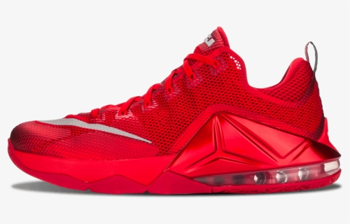 Nike Lebron 12 Low "all Over Red - Transparent Nike Red Shoe Png, Png Download, Free Download