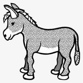 727 X 720 - Donkey Black And White, HD Png Download, Free Download