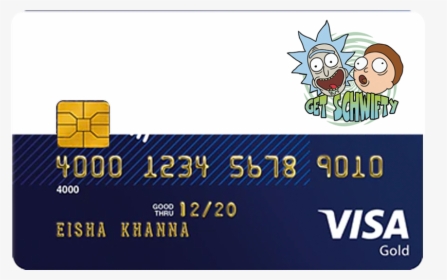 Get Schwifty Rick N Morty Credit And Debit Card Sticker - Visa Card, HD Png Download, Free Download