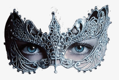 #beauty #eyesblue #mask #silver #50shadesofgrey #freetoedit - Anastasia Steele With Mask, HD Png Download, Free Download