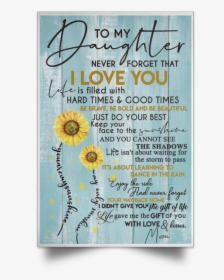 Love You Daughter Png - Poster, Transparent Png, Free Download