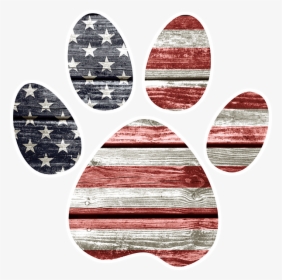 Paw Print American Flag, HD Png Download, Free Download