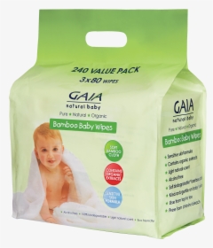 Gaia Natural Baby Baby Wipes 240pack, HD Png Download, Free Download