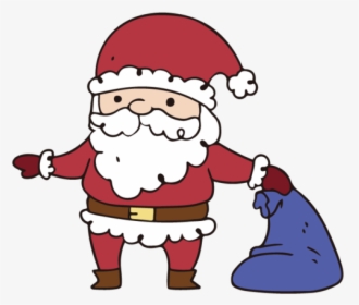 Transparent Santa Claus Christmas Day Drawing Cartoon - Grüne Plakette, HD Png Download, Free Download