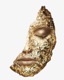 #gold #goldleaf #face #facemask #pngs #png #cute #trendy - Gold Fairy Make Up, Transparent Png, Free Download