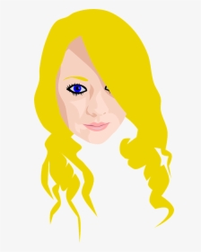 Blonde Hair And Blue Eyes Cartoon, HD Png Download, Free Download