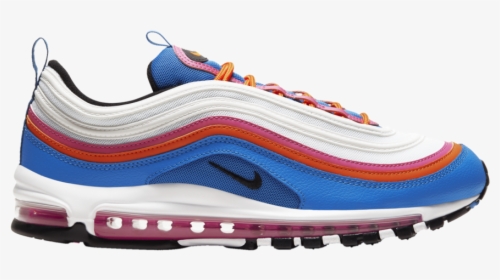 Nike Air Max 97 White Red Pink Blue Cw6992-100 Release - Nike, HD Png Download, Free Download