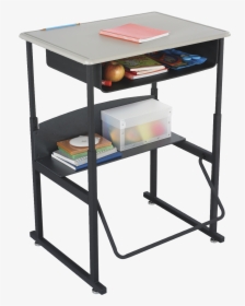 Safco Alphabetter Desk With Bookboxx Student Desks - Standing Desk Foot Bar, HD Png Download, Free Download